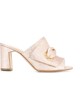 Rupert Sanderson Metallic mid-heel sandals