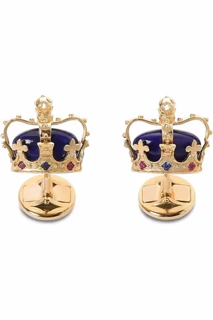Dolce & Gabbana Gemstone-embellished crown cufflinks