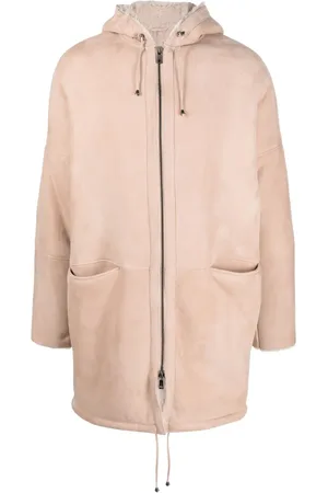 GIORGIO BRATO Shearling-trim hooded jacket