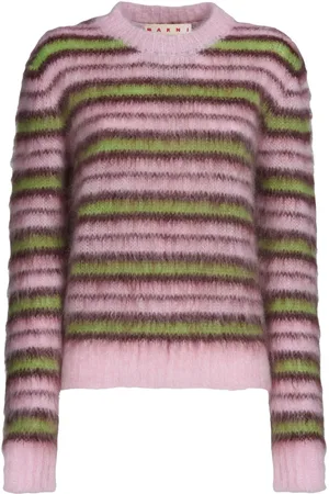 Marni Striped mohair-blend jumper