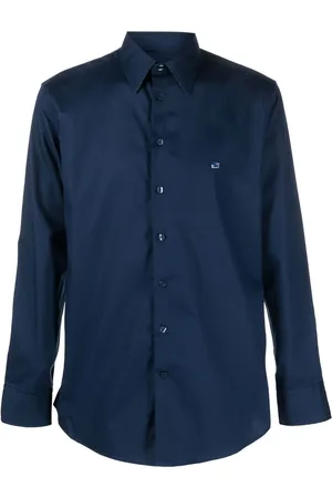 Etro Embroidered-logo cotton shirt