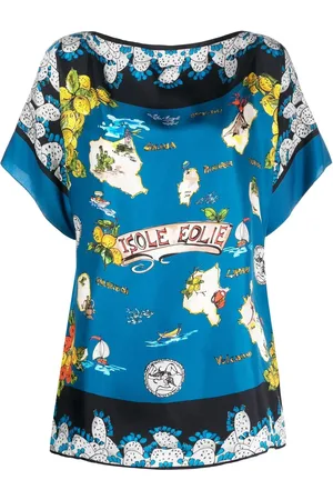 Dolce & Gabbana 2000s printed silk blouse