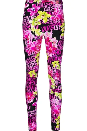 VERSACE Floral-print leggings
