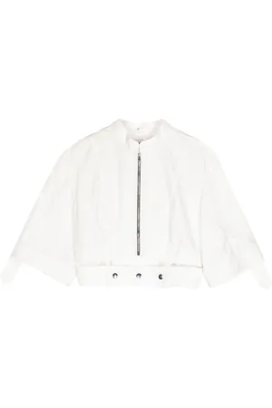 MATÉRIEL by Aleksandre Akhalkatsishvili Zip-up belted cotton blouse
