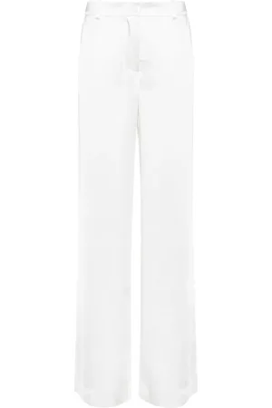 P.A.R.O.S.H. Satin-finish straight-leg trousers