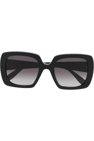 Alexander McQueen Logo-print rectangle sunglasses