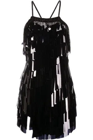 The Attico Sequin-embellished fitted dress