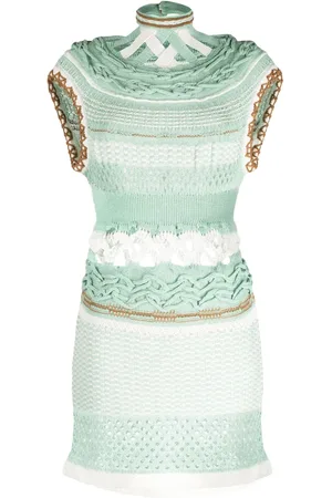 MAME KUROGOUCHI Bamboo basket-pattern dress