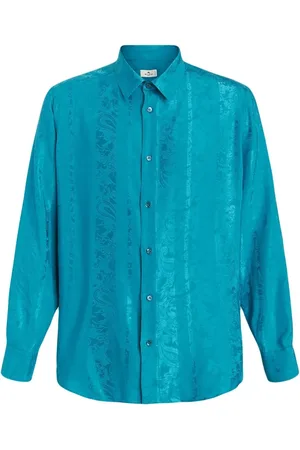 Etro Floral-jacquard silk shirt