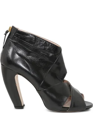 Miu Miu Peep-toe leather booties