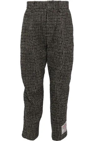 DOUBLET Zombie Silhouette tweed trousers