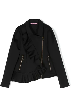MISS BLUMARINE Asymmetric-ruffle jacket