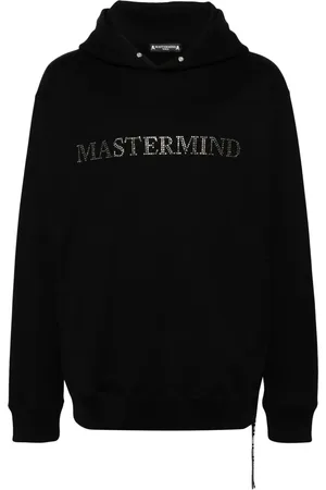 MASTERMIND Rhinestone-logo cotton hoodie