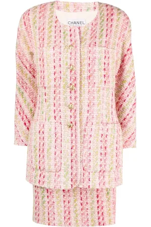 CHANEL 1980s tweed skirt suit