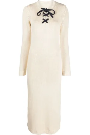 ZIMMERMANN High Tide lace-up knitted dress