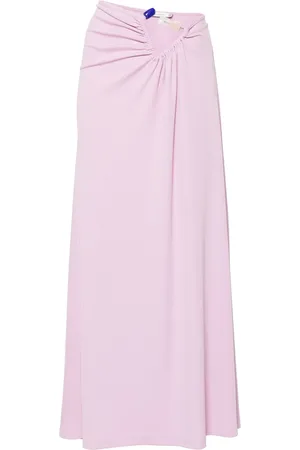 CHRISTOPHER ESBER Tri-crystal ruched maxi skirt