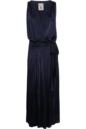 SEMICOUTURE V-neck wrap maxi dress
