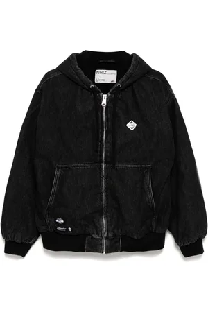 Izzue Logo-patch hooded jacket