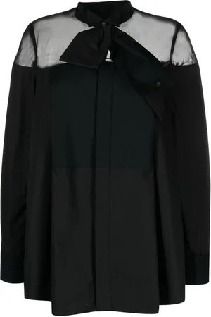 SACAI Attached-detail sheer-panels shirt