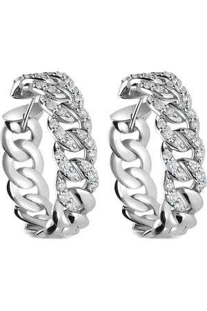Leo Pizzo 18kt white gold Groumette diamond earrings
