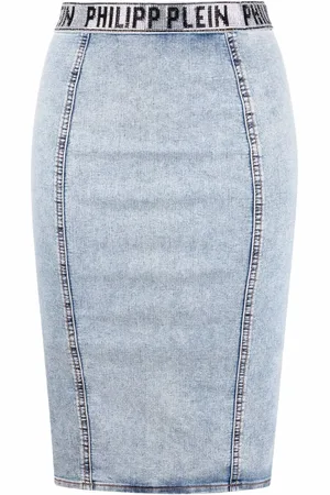 Philipp Plein Stones denim skirt