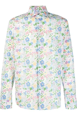 FEDELI Floral-print cotton shirt