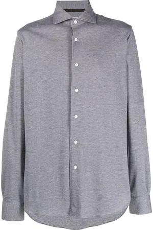 Orian Spread collar piqué shirt