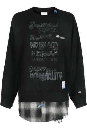 Maison Mihara Yasuhiro Raw-cut distressed cotton sweatshirt