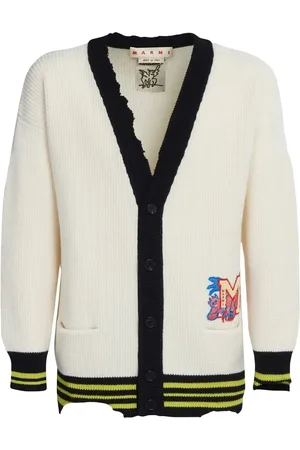 Marni Logo-patch knitted cardigan