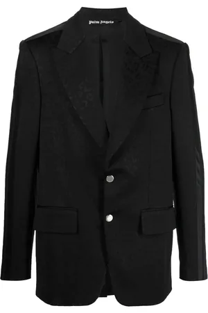 Palm Angels Jacquard single-breasted blazer