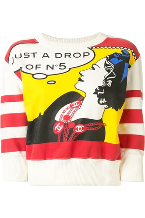 CHANEL 2001 CC mademoiselle long sleeve sweatshirt