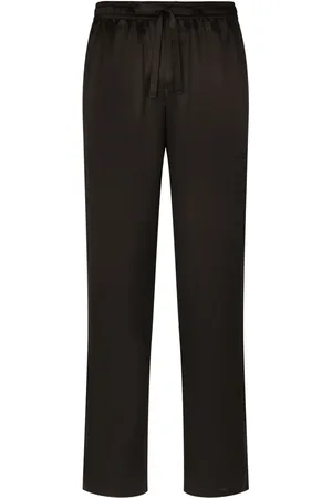 Dolce & Gabbana Drawstring-waist silk pajama trousers