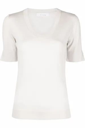 LISKA Round-neck knitted top