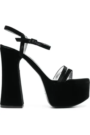 Serafini 140mm velvet-finish sandals