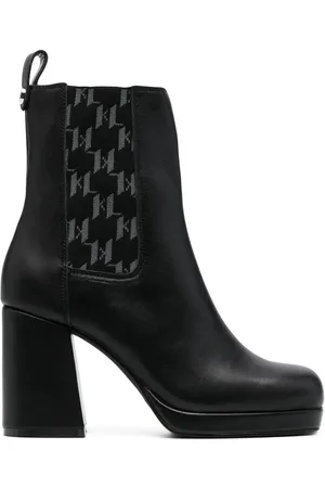 Karl Lagerfeld Monogram-trim 100mm chelsea boots