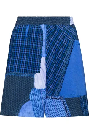 BY WALID Patchwork track shorts