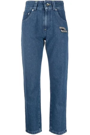 Opening Ceremony Embroidered logo-patch cigarette jeans