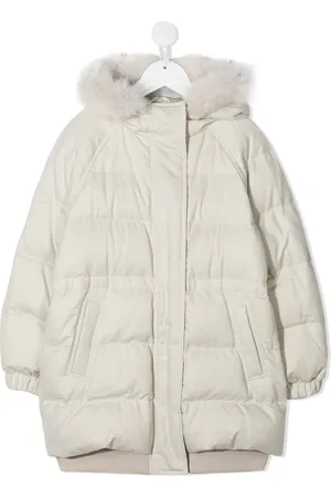 Brunello Cucinelli Padded jacket with faux fur trim
