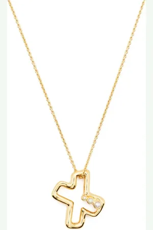 Missoma Pearl-embellished initial pendant necklace