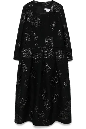 Comme des Garçons Floral-brocade midi dress