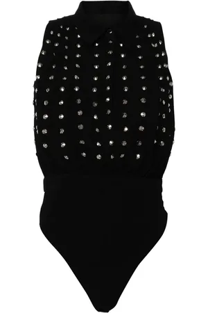 Saiid Kobeisy Beaded sleeveless bodysuit