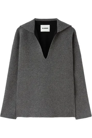 Jil Sander Sailor collar knitted top