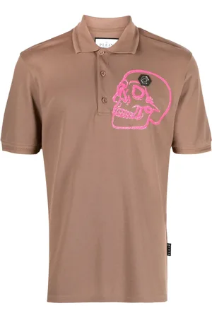 Philipp Plein Skull-appliqué cotton polo shirt