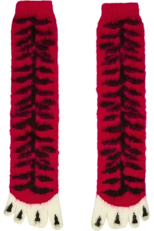 DOUBLET Graphic-print toe-slip socks