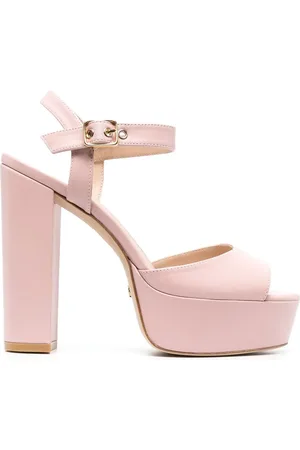 Stuart Weitzman 135mm platform leather sandals