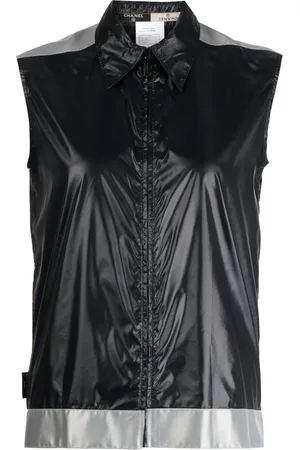 CHANEL 1999 two-tone zip-up vest