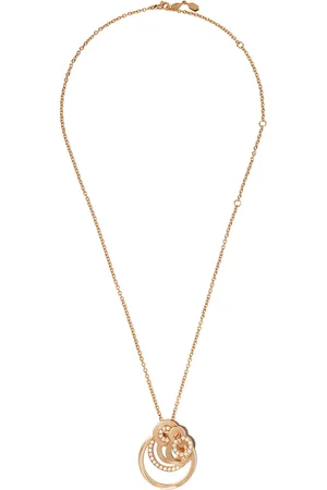 De Grisogono 18kt rose gold multiple circle diamond pendant necklace