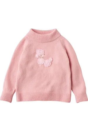 Familiar Poodle-appliquéd wool jumper