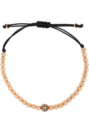 ANIL ARJANDAS 18kt rose-gold diamond beaded cord bracelet
