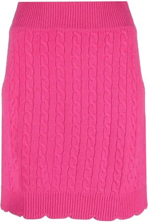 Patou Cable-knit high-waisted skirt